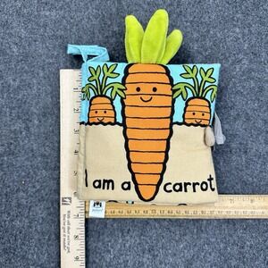 Jellycat I Am A Carrot Soft Baby Book Crinkle Plush Toy EUC
